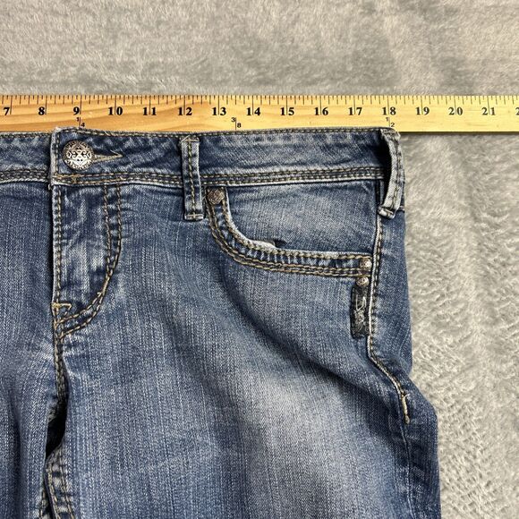 Silver Pioner Womens Jeans 34/31 Medium Wash Y2K Bootcut Low Rise - Picture 5 of 16